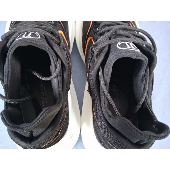 Leandro Lopes Contrast Detail Sneakers Black Orange Chunky Sole Men EU 43 US 10 main image 5